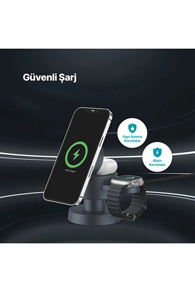 Ttec AirCharger Quattro Mini MagSafe Uyumlu 4’ü 1 Arada 